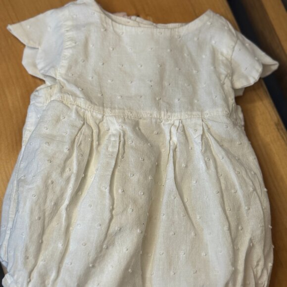 Jillian’s Closet Baby Girl White Romper Dress 0–3M - Picture 3 of 7
